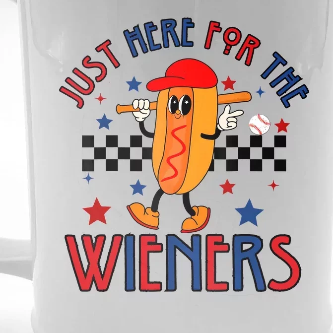 Hot Dog Im Just Here For The Wieners 4Th Of July Front & Back Beer Stein