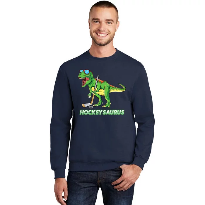 Hockeysaurus Dinosaur Ice Hockey Trex Ice Hockey Premium Tall Sweatshirt