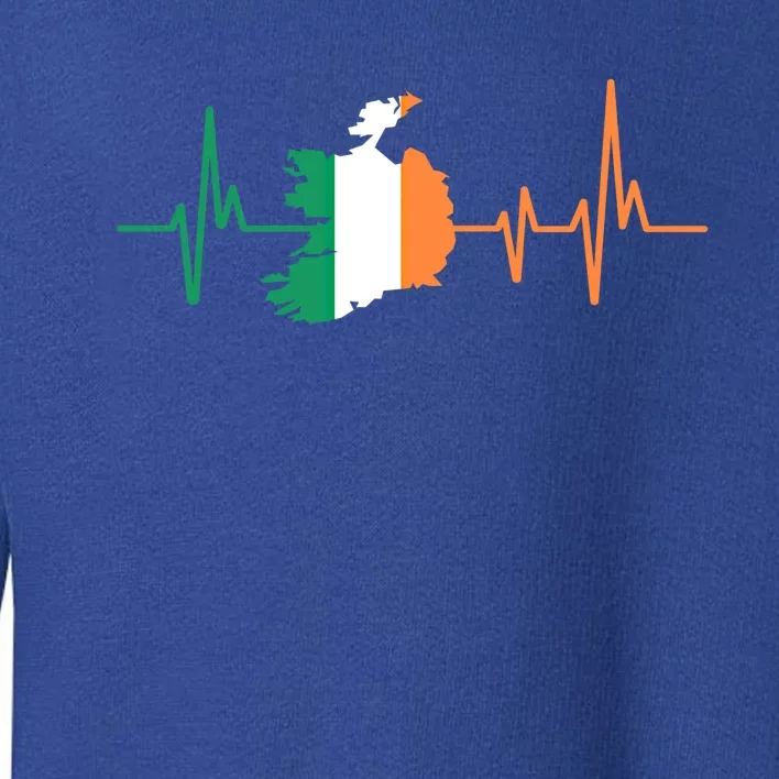 Heartbeat Design Irish Flag Ireland Gift Toddler Sweatshirt