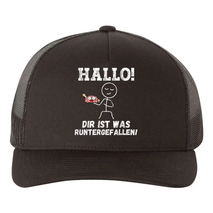 Hallo Dir Ist Was Runtergefallen Lustiges Geschenk Yupoong Adult 5-Panel Trucker Hat