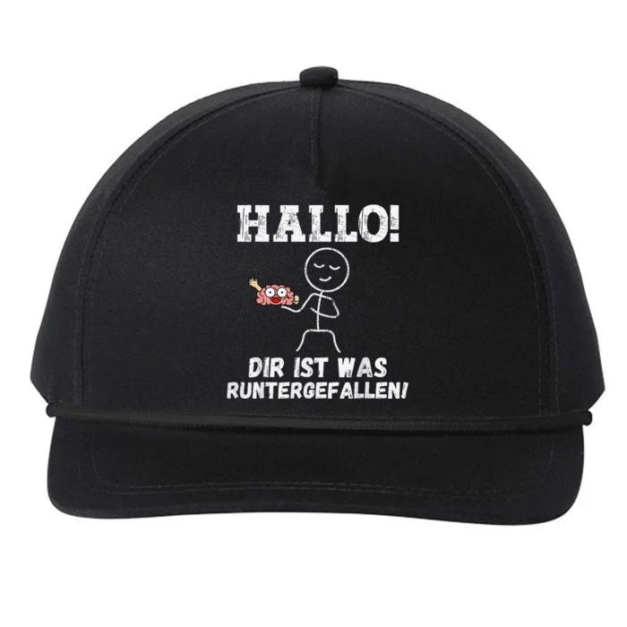 Hallo Dir Ist Was Runtergefallen Lustiges Geschenk Snapback Five-Panel Rope Hat