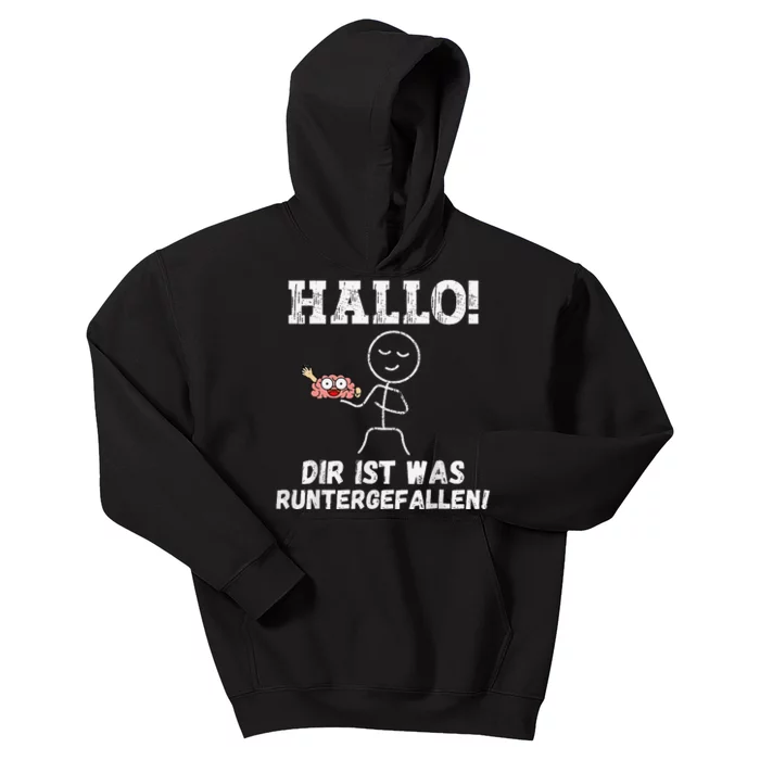 Hallo Dir Ist Was Runtergefallen Lustiges Geschenk Kids Hoodie