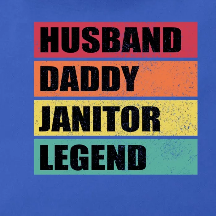 Husband Daddy Janitor Legend Retro Fathers Day Meaningful Gift Zip Tote Bag