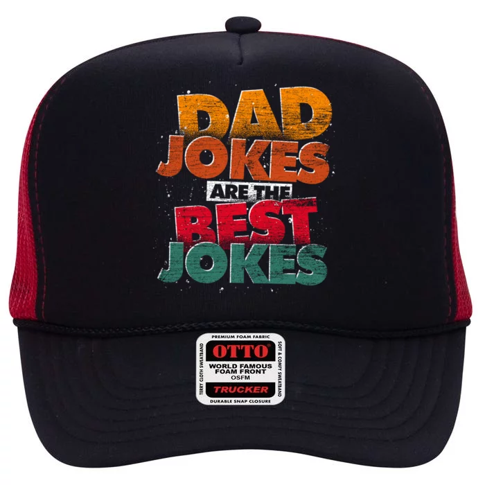 Humorous Dad Jokes Funny Rad Jokes Puns Daddy Dad Jokes Meaningful Gift High Crown Mesh Trucker Hat