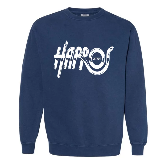 Harpos Detroit Logos Garment-Dyed Sweatshirt