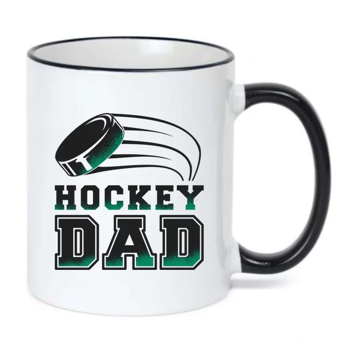 Hockey Dad Logo Black Color Changing Mug