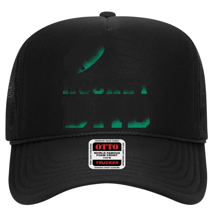 Hockey Dad Logo High Crown Mesh Trucker Hat