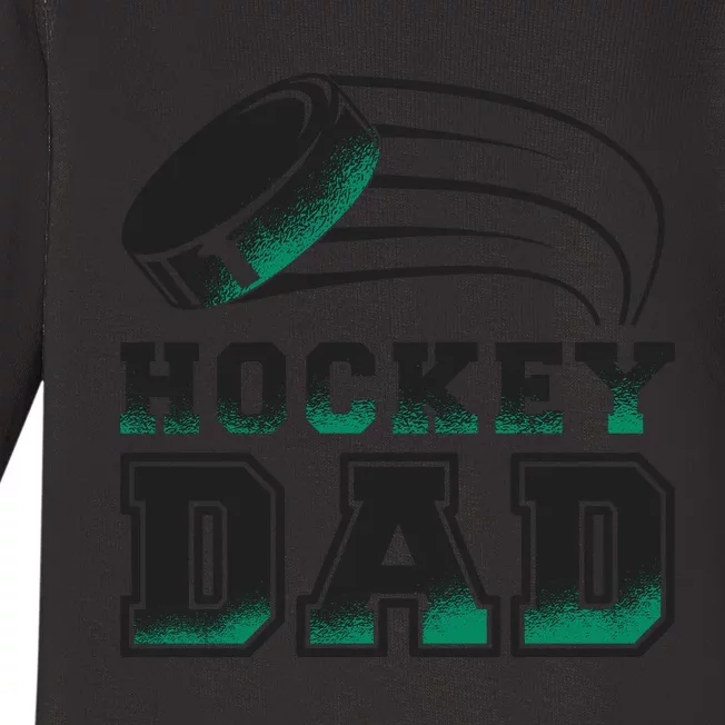 Hockey Dad Logo Baby Long Sleeve Bodysuit