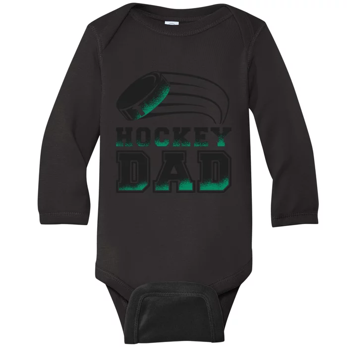 Hockey Dad Logo Baby Long Sleeve Bodysuit