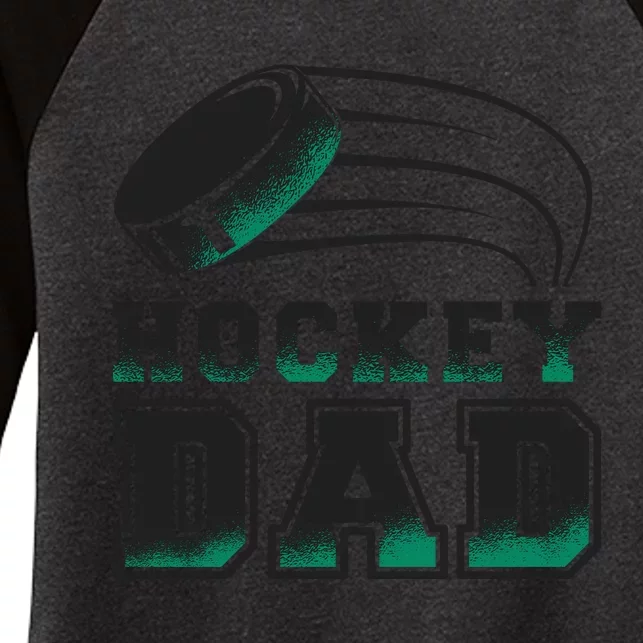 Hockey Dad Logo Women's Tri-Blend 3/4-Sleeve Raglan Shirt