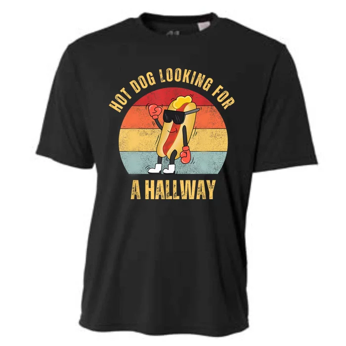 Hot Dog Looking For A Hallway Cooling Performance Crew T-Shirt