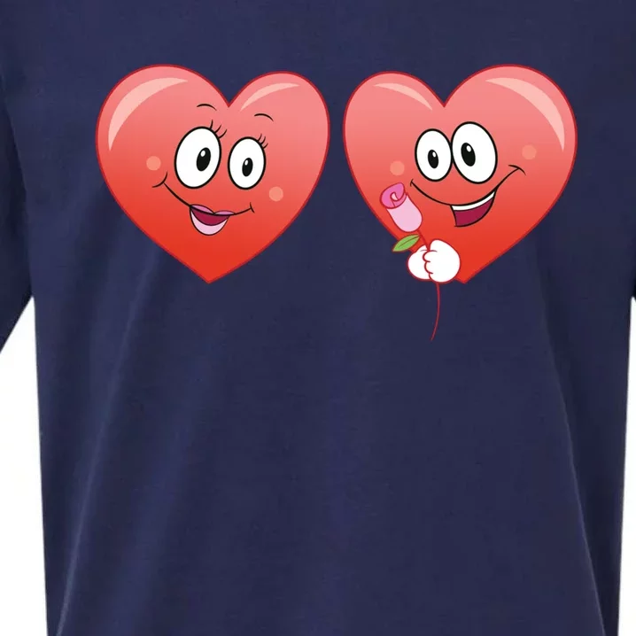 Heart Design Love Partnership Rotic Partner Heart Gift Sueded Cloud Jersey T-Shirt