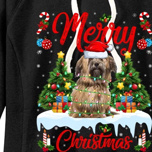 Havanese Dog Lights Xmas Tree Santa Havanese Christmas Great Gift Women's Fleece Hoodie