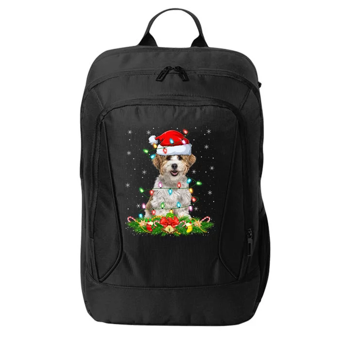 Havanese Dog Lover Lighting Xmas Santa Havanese Christmas Cute Gift City Backpack