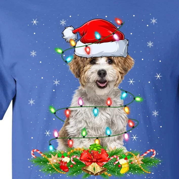 Havanese Dog Lover Lighting Xmas Santa Havanese Christmas Cute Gift Tall T-Shirt