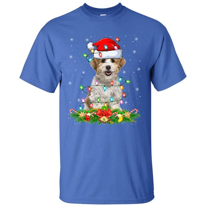 Havanese Dog Lover Lighting Xmas Santa Havanese Christmas Cute Gift Tall T-Shirt