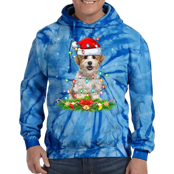 Havanese Dog Lover Lighting Xmas Santa Havanese Christmas Cute Gift Tie Dye Hoodie