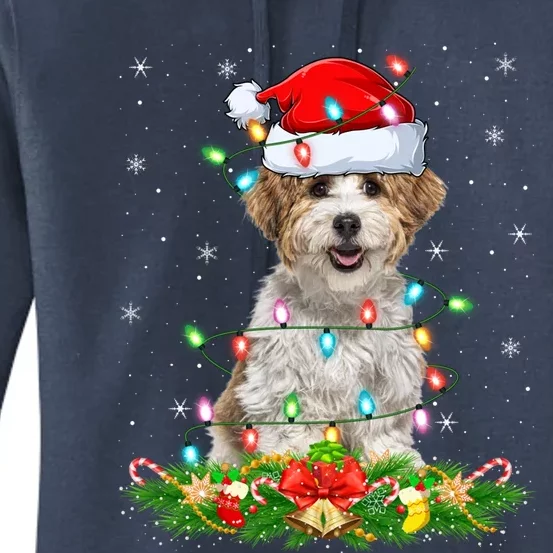 Havanese Dog Lover Lighting Xmas Santa Havanese Christmas Cute Gift Women's Pullover Hoodie