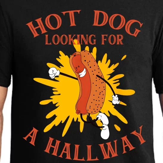 Hot Dog Looking For A Hallway Apparel Pajama Set