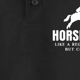 Horse Dad Like A Regular Dad But Cooler Dry Zone Grid Performance Polo