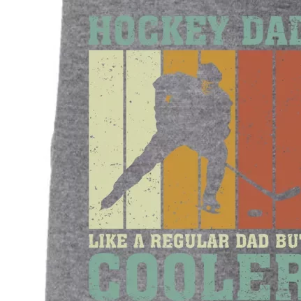 Hockey Dad Like A Regular Dad But Cooler Fathers Day Cool Gift Doggie 3-End Fleece Hoodie