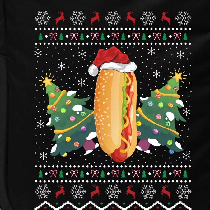 Hot Dog Lover Xmas Gift Ugly Hot Dog Christmas Gift Impact Tech Backpack