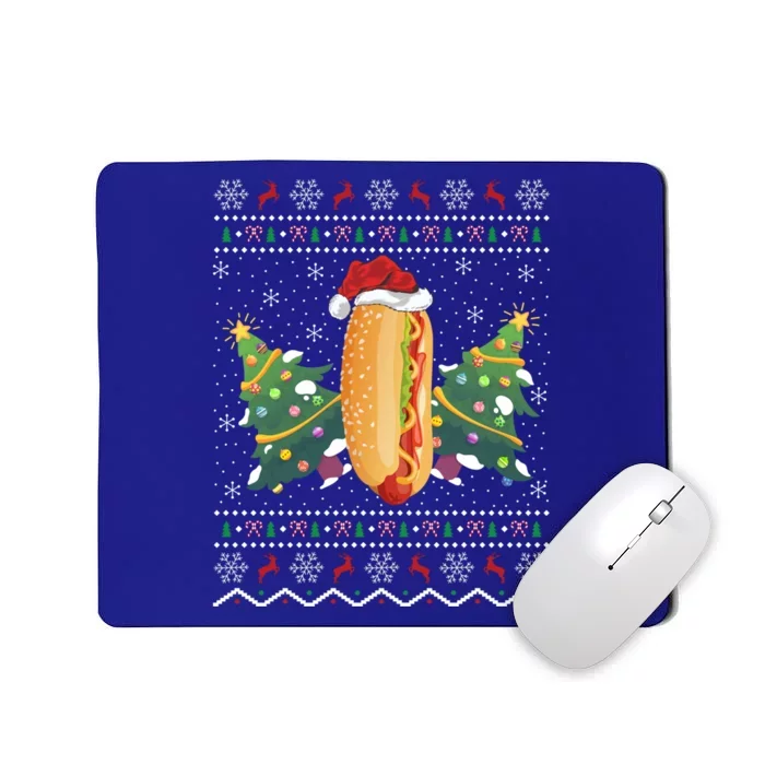 Hot Dog Lover Xmas Gift Ugly Hot Dog Christmas Gift Mousepad