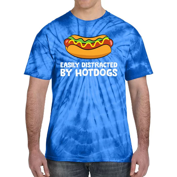 Hot Dog Lover Easily Distracted By Hotdogs Tie-Dye T-Shirt