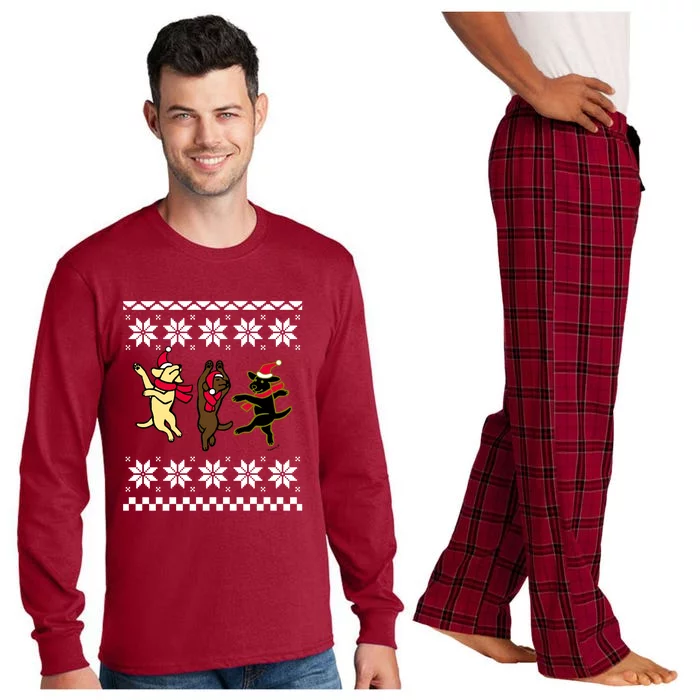 Happy Dancing Labradors Christmas Long Sleeve Pajama Set