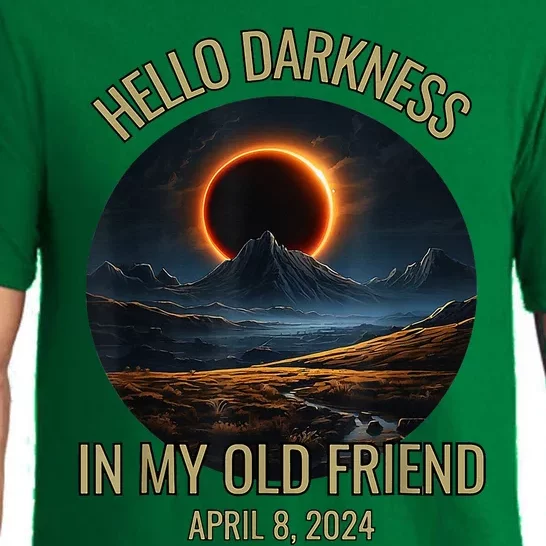 Hello Darkness My Old Friend Solar Eclipse April 08 2024 Pajama Set