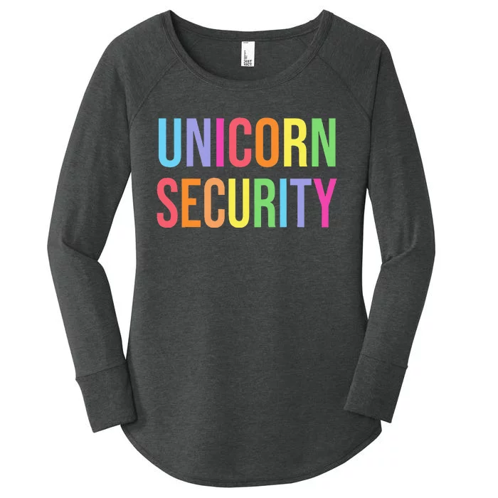 Halloween Dad Mom Daughter Adult Costume Unicorn Security Women's Perfect Tri Tunic Long Sleeve Shirt