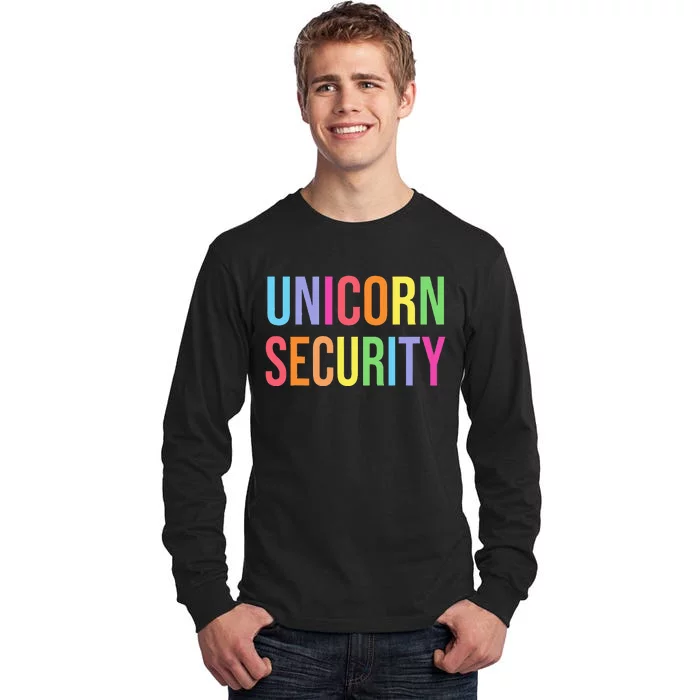 Halloween Dad Mom Daughter Adult Costume Unicorn Security Tall Long Sleeve T-Shirt