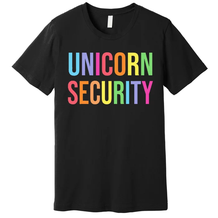 Halloween Dad Mom Daughter Adult Costume Unicorn Security Premium T-Shirt