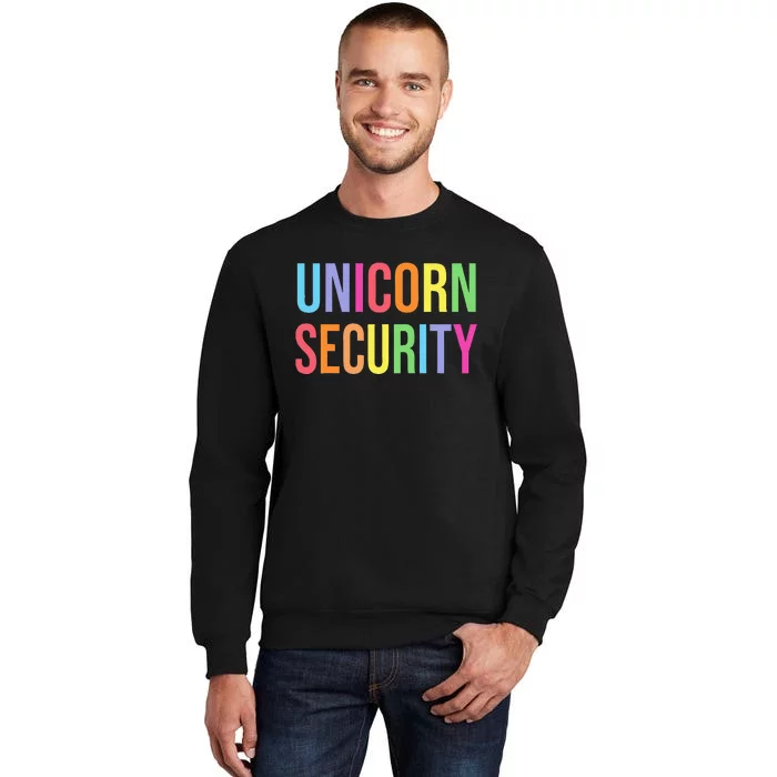 Halloween Dad Mom Daughter Adult Costume Unicorn Security Tall Sweatshirt