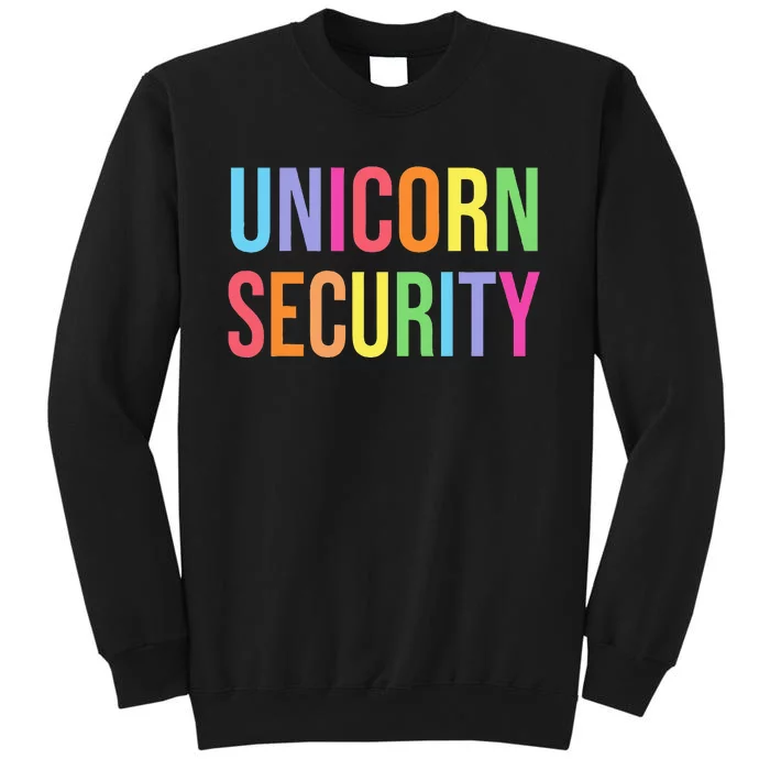 Halloween Dad Mom Daughter Adult Costume Unicorn Security Tall Sweatshirt