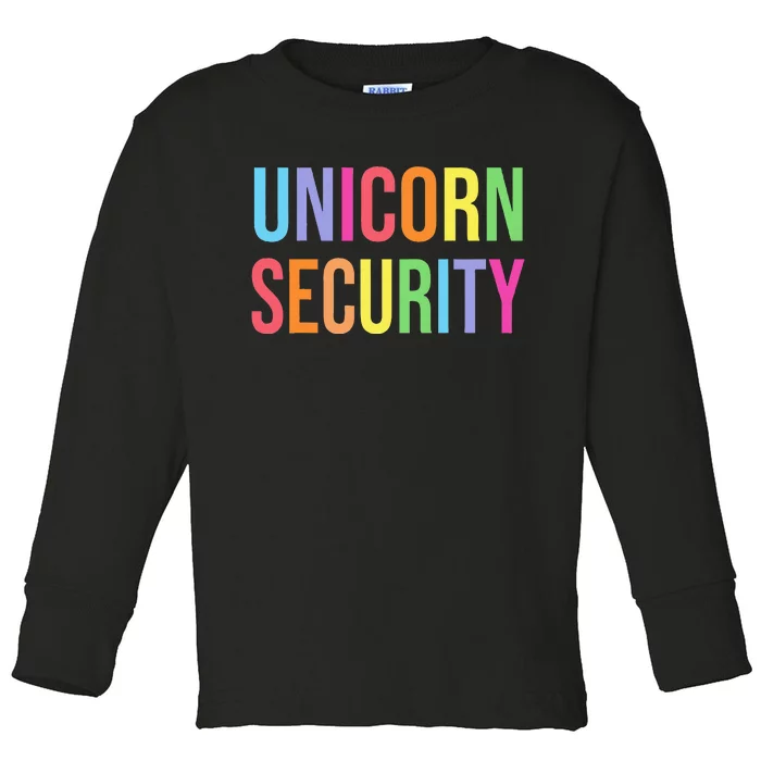 Halloween Dad Mom Daughter Adult Costume Unicorn Security Toddler Long Sleeve Shirt