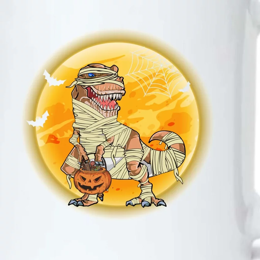 Happy Dinosaur Mummy Halloweeen Pumpkin T Rex Lover Witch Gift Black Color Changing Mug