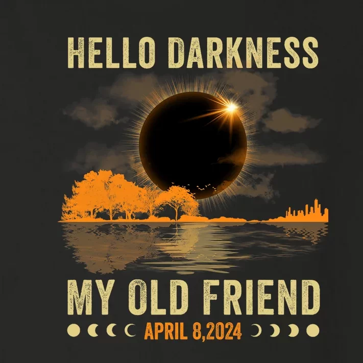 Hello Darkness My Friend Solar Eclipse April 8 2024 Funny Toddler Long Sleeve Shirt