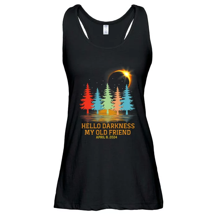 Hello Darkness My Old Friend Eclipse Vintage April 2024 Ladies Essential Flowy Tank