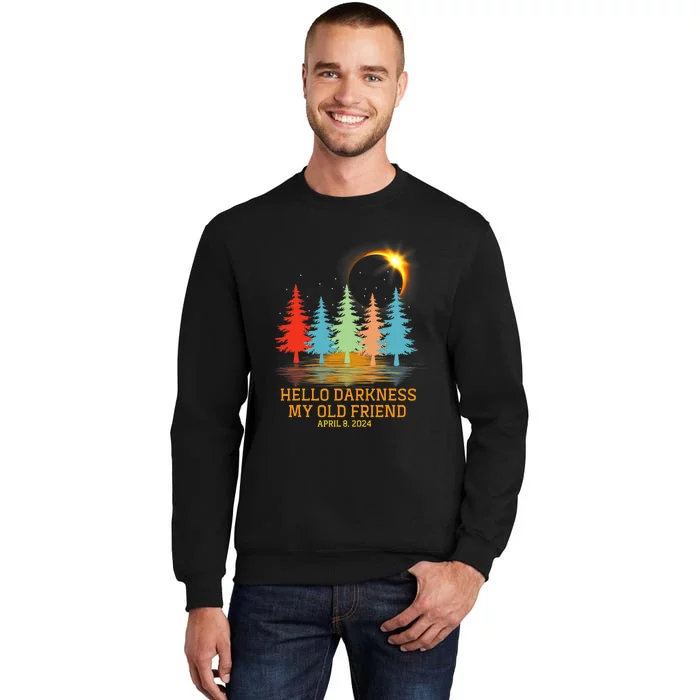 Hello Darkness My Old Friend Eclipse Vintage April 2024 Tall Sweatshirt