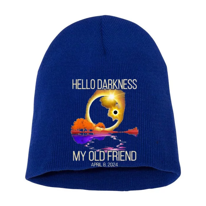 Hello Darkness My Old Friend Solar Eclipse April 08 2024 Short Acrylic Beanie