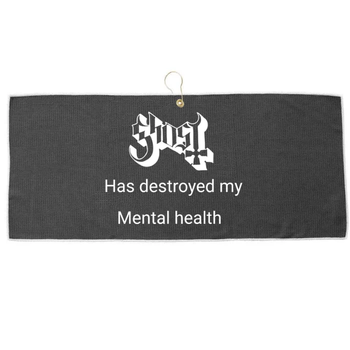 Has Destroyed My Mental Health Large Microfiber Waffle Golf Towel