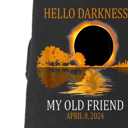 Hello Darkness My Old Friend Funny Total Solar Eclipse Doggie 3-End Fleece Hoodie