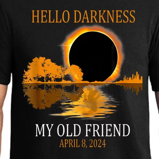 Hello Darkness My Old Friend Funny Total Solar Eclipse Pajama Set