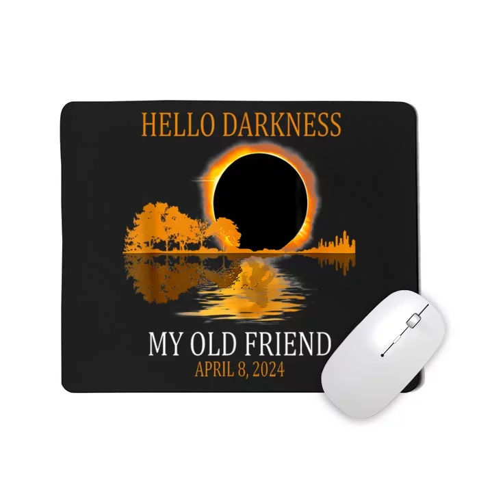 Hello Darkness My Old Friend Funny Total Solar Eclipse Mousepad