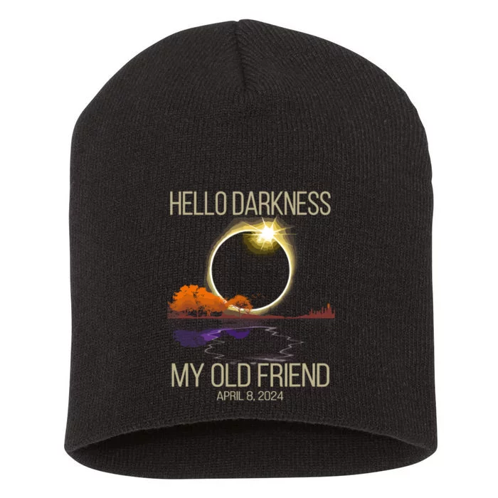 Hello Darkness My Old Friend Solar Eclipse April 08 2024 Short Acrylic Beanie