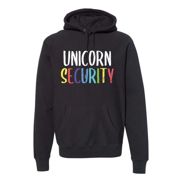 Halloween Dad Mom Daughter Adult Costume Unicorn Security Premium Hoodie