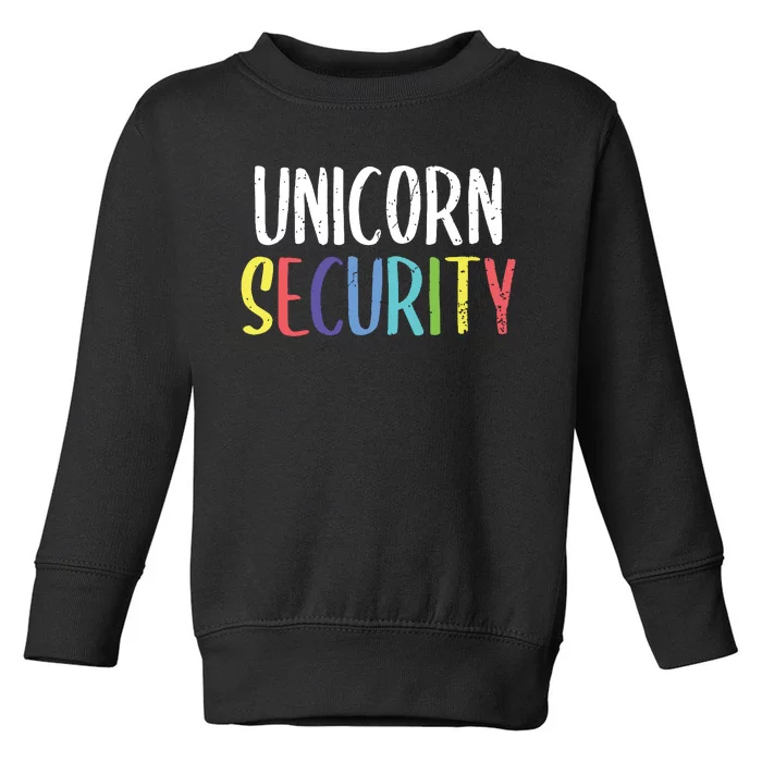 Halloween Dad Mom Daughter Adult Costume Unicorn Security Toddler Sweatshirt