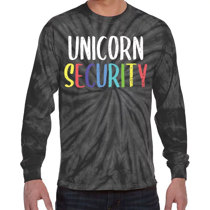 Halloween Dad Mom Daughter Adult Costume Unicorn Security Tie-Dye Long Sleeve Shirt