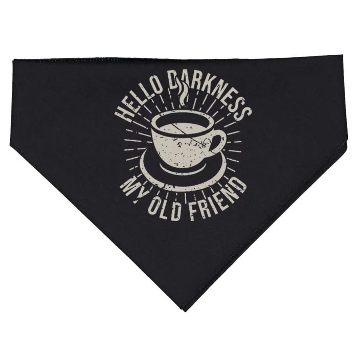 Hello Darkness My Old Friend Coffee Lover USA-Made Doggie Bandana